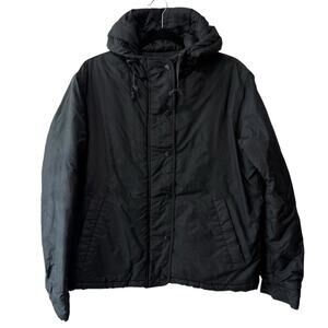 J. Crew Puffer Jacket with Hood and Insulation Black Size Small